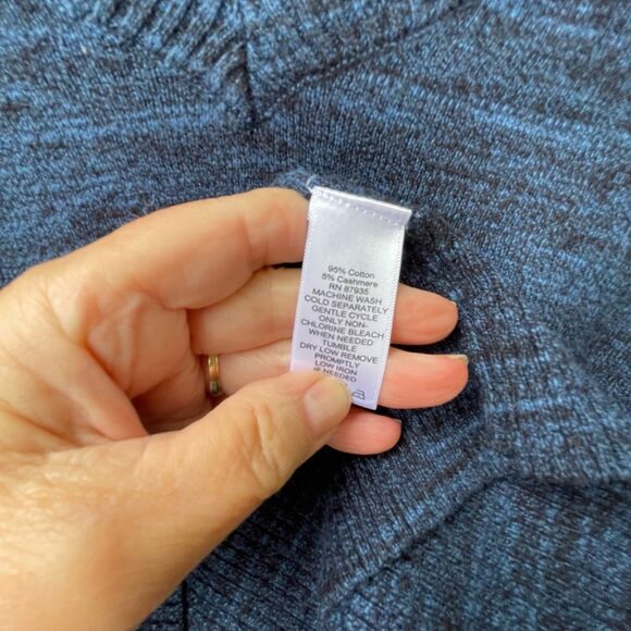 LOGO Lori Goldstein size large shark bite tunic . Cotton /cashmere - Picture 7 of 8